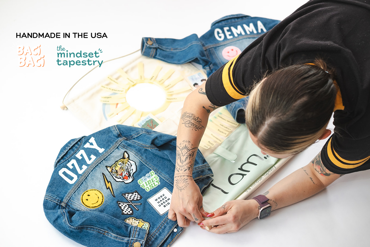 The Mindset Tapestry x Baci Baci: I AM Custom Kids Jacket