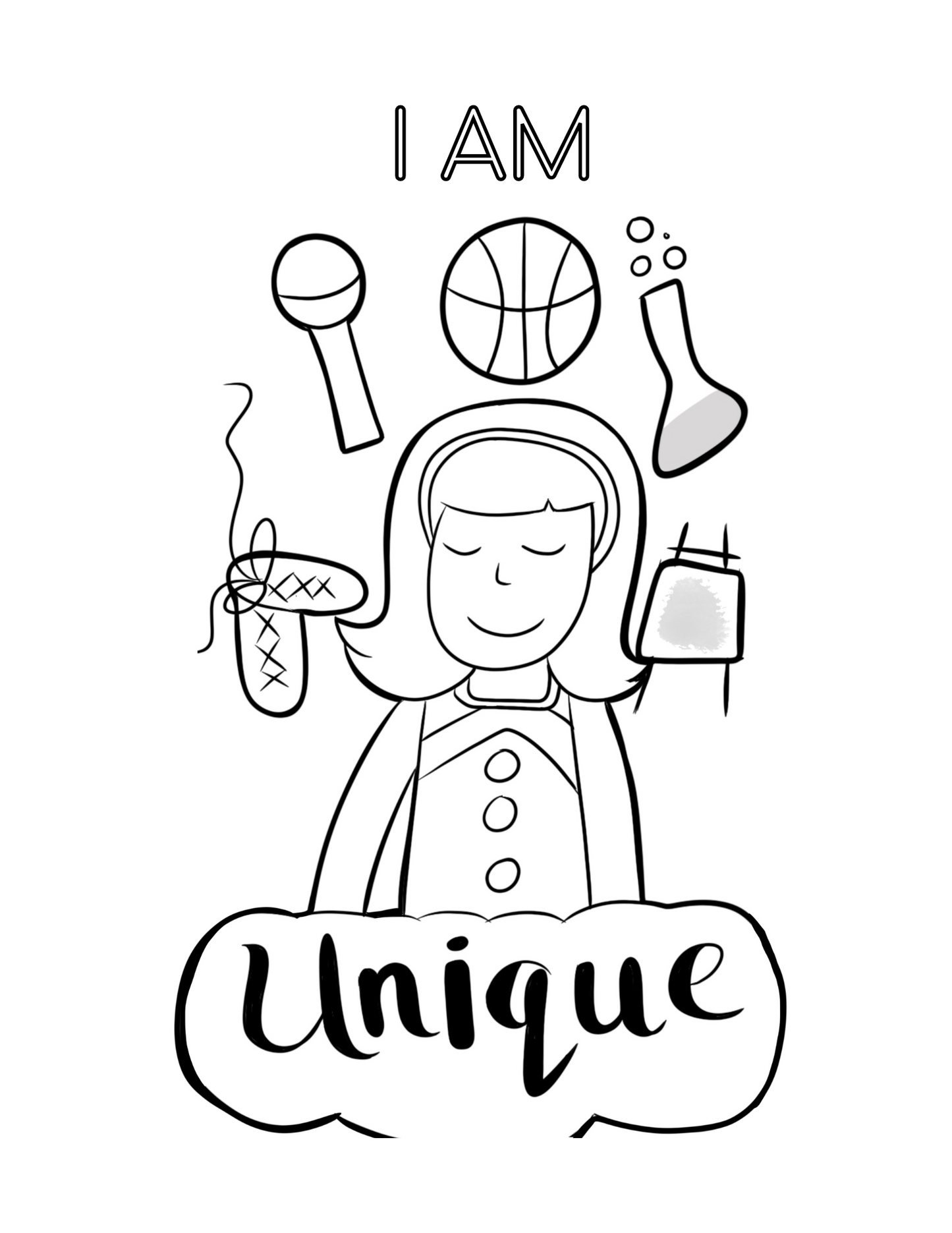 I AM Coloring Book! A Positive Affirmation Coloring Book for Kids